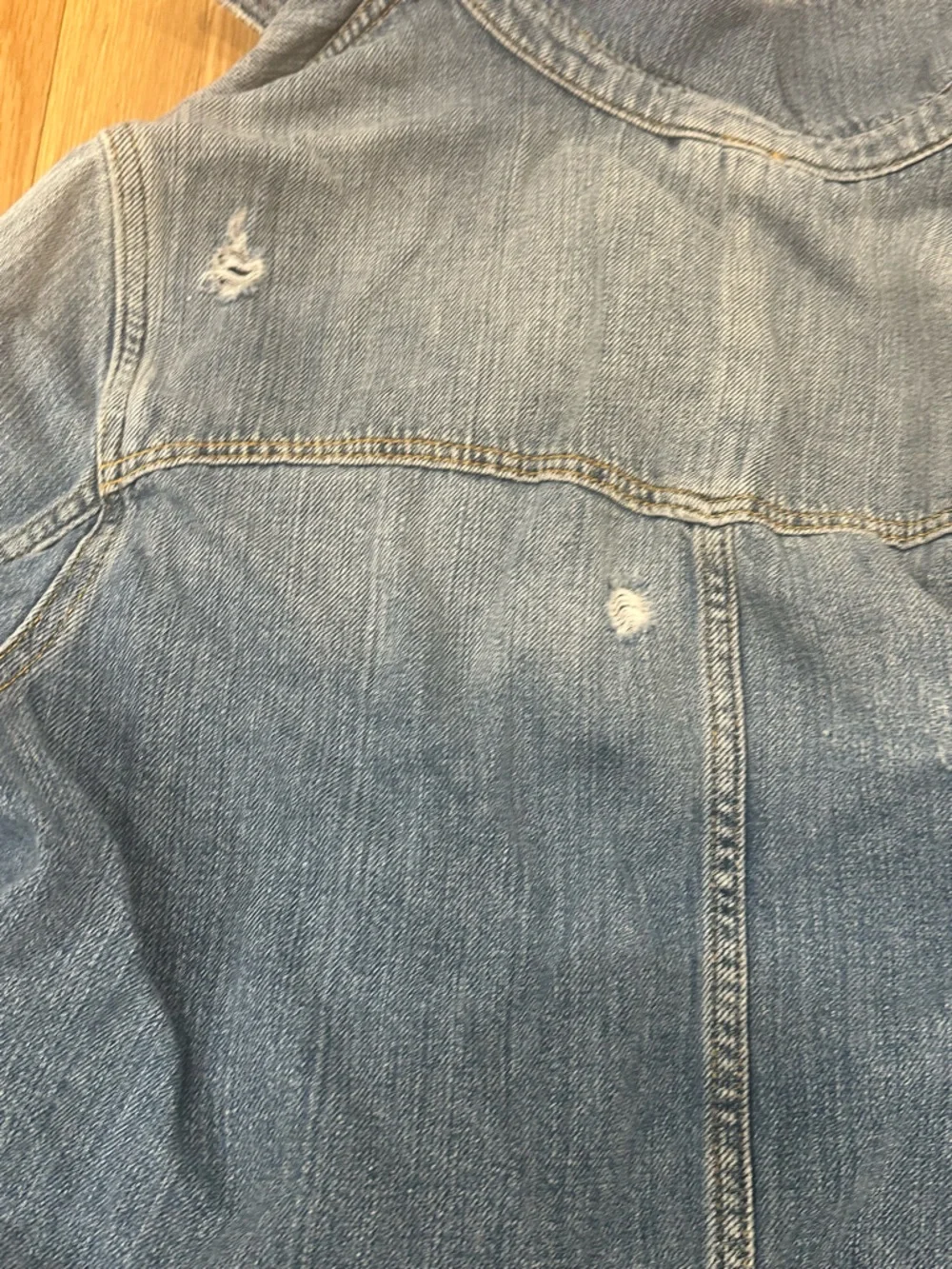 Distressed grunge festival Denim Jacket free people boho - Picture 6 of 12